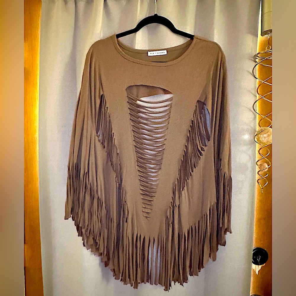 Voice of California, laser cut poncho.